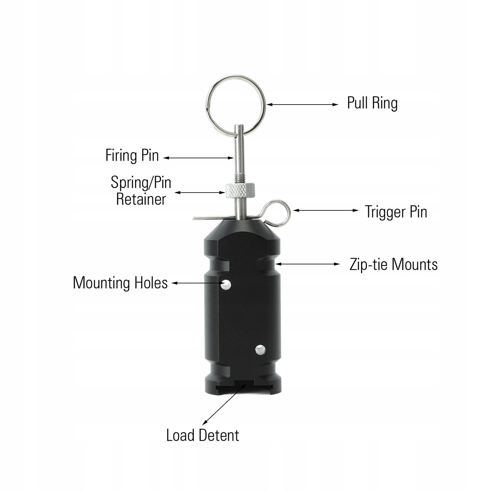 ALARM PODRÓŻY CAMPING TRIP WIRE URZĄDZENIE ALARM Kolor dominujący czarny