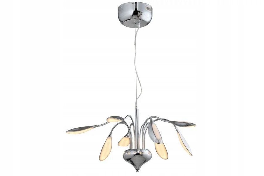 Závesná lampa Led luster moderný chróm 8 bodov do obývačky 3000K Reality
