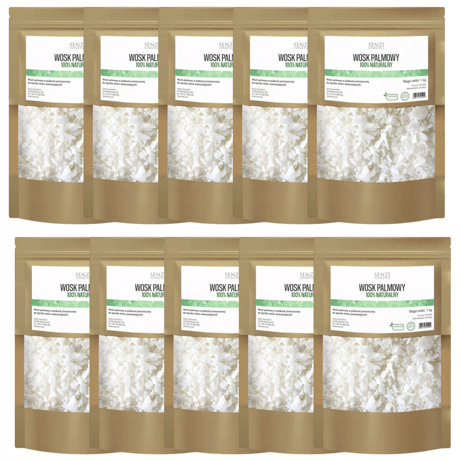 Vosk Palmový pro odlévání volně stojících svíček Ekologický Vosk pro svíčky 10 kg