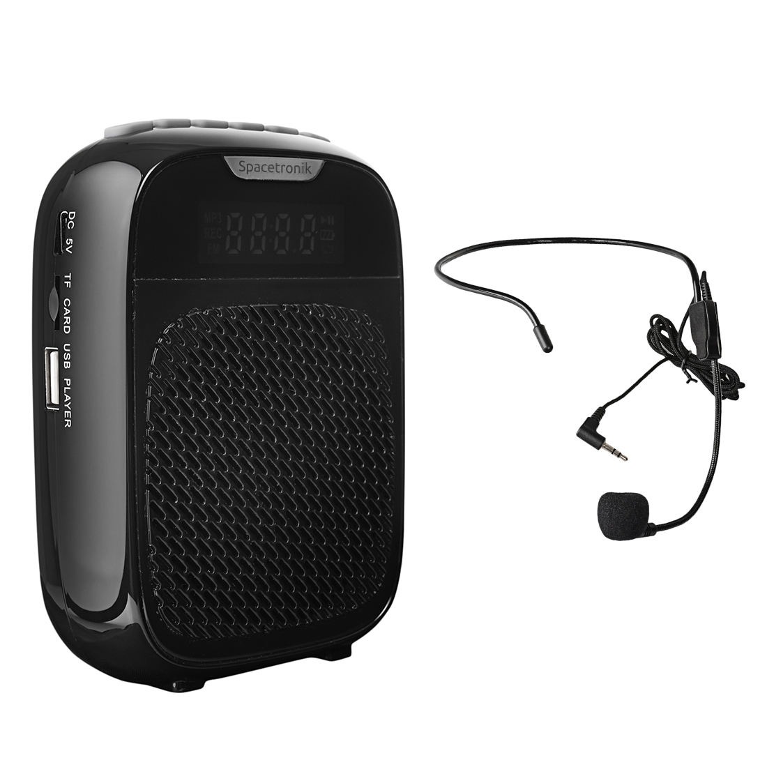 Przewodowy wzmacniacz głosu mikrofon SP-VA11 +FM przewodnik, nauczyciel Model SPACETRONIK SP-VA11