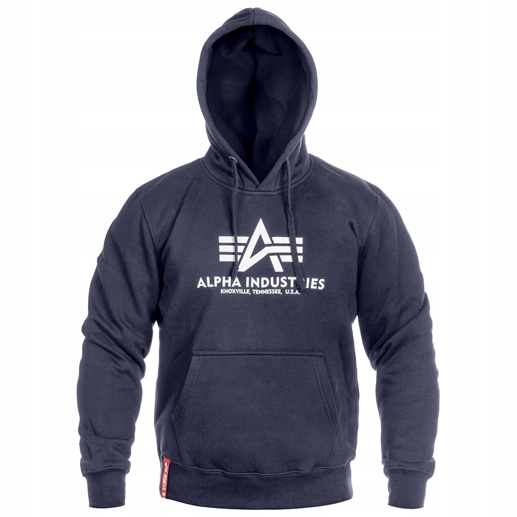 Pánská mikina sportovní mikina s kapucí Alpha Industries Basic Hoody Navy M