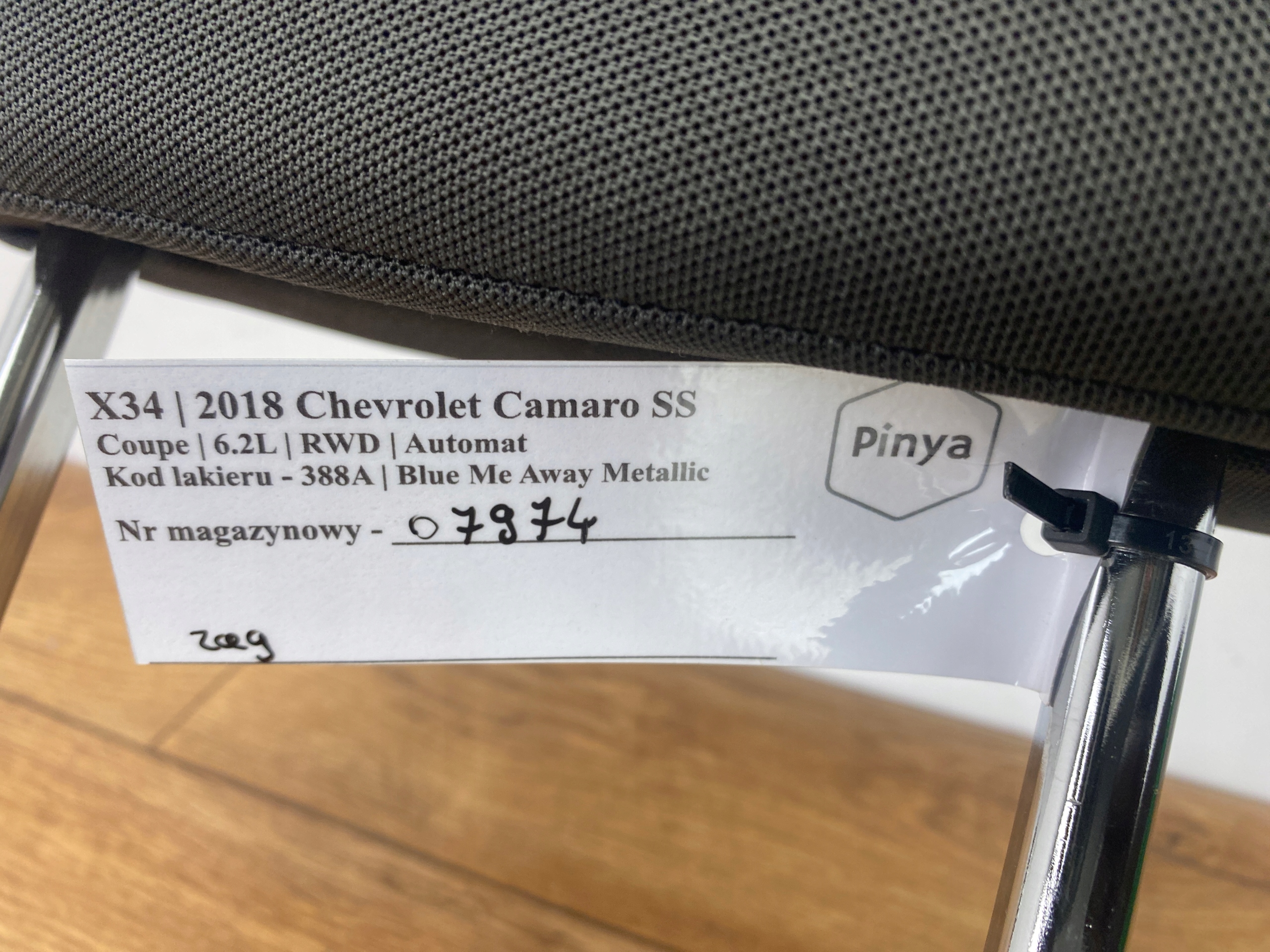 rest upholstery seat Chevrolet Camaro SS 2016+ USA