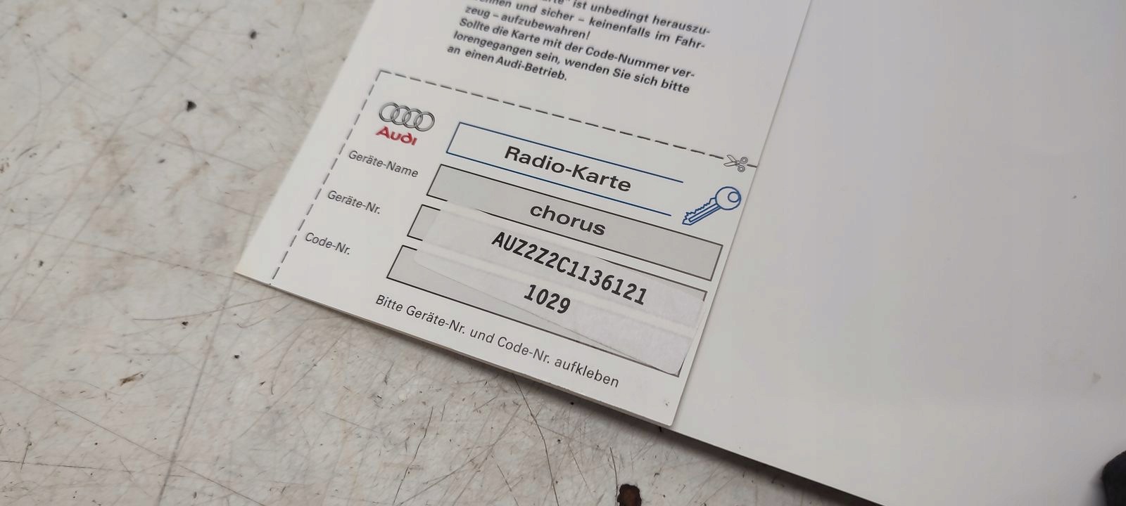 Radio fabryczne kod Chorus Audi A3 8P