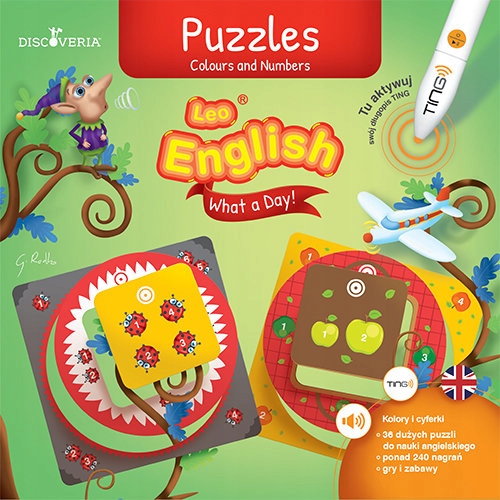 Puzzles. Colours and numbers. Ting. Leo English