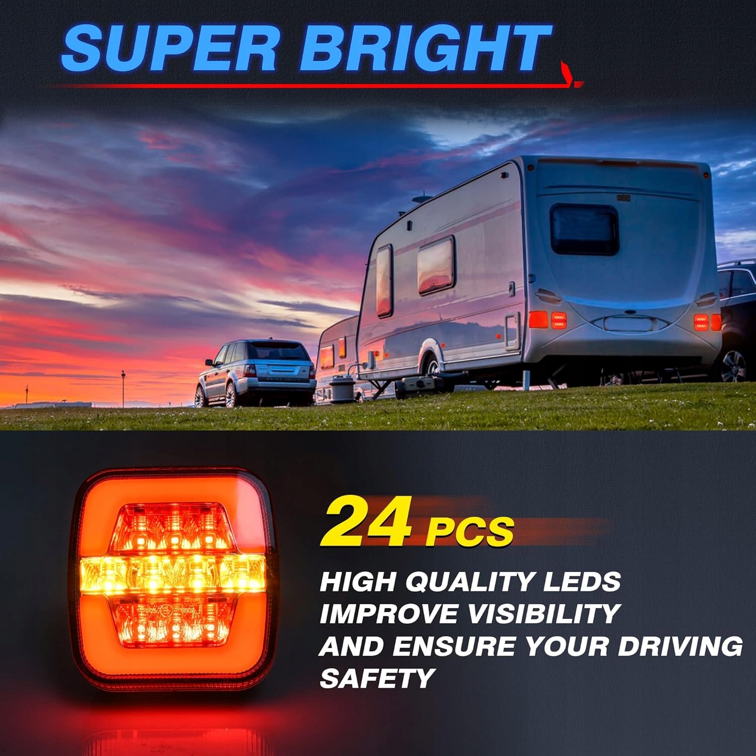 MICTUNING Zestaw świateł tylnych do przyczepy Producent części Inny