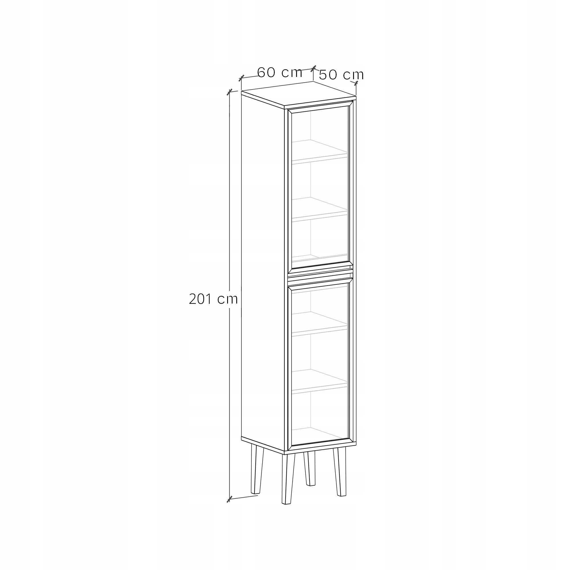WITRYNA SZAFKA REGAŁ DO ŁAZIENKI WF2 60CM FENRIS Liczba półek 6