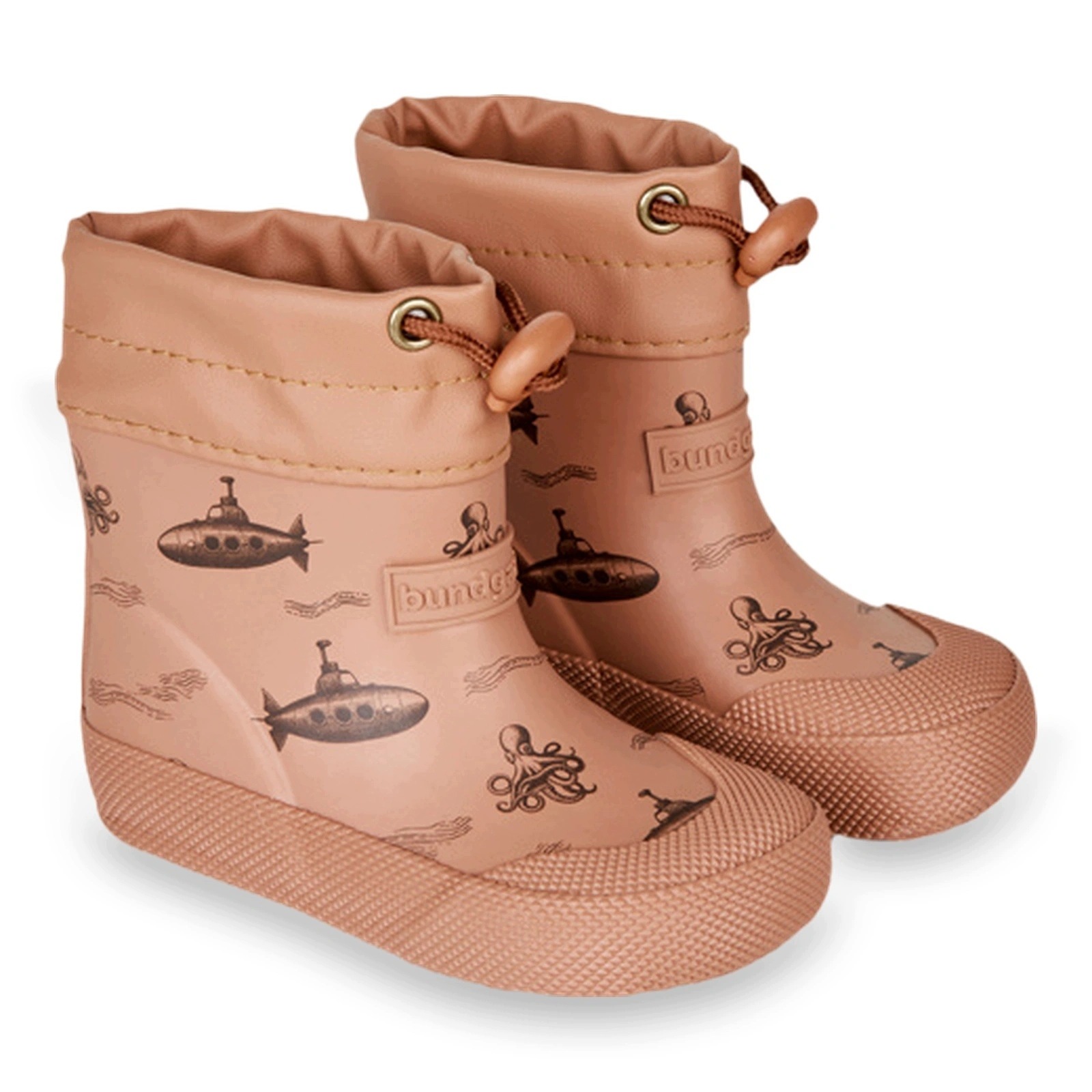 Kalosze barefoot wsuwane dziecięce Bundgaard Cover Mocha Submarine 19