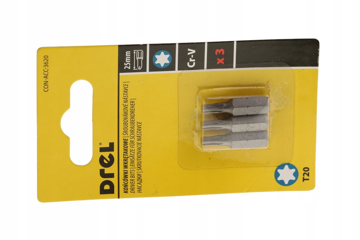 

Końcówki Torx T20 x 25 mm 3 sztuki Komplet Zestaw