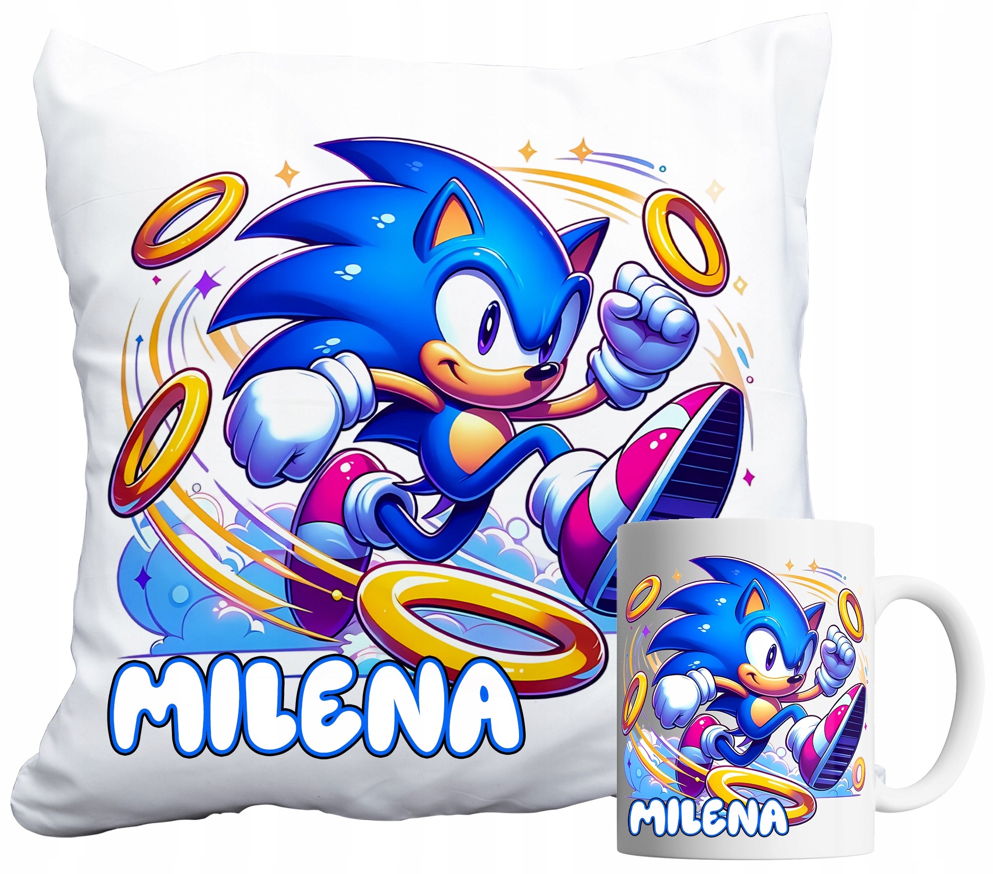 Sada Hrnek A Polštář Ježek Sonic Jako Dárek, Pohádka Pro Děti Jméno