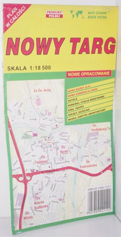Nowy Targ mapa 1:18500