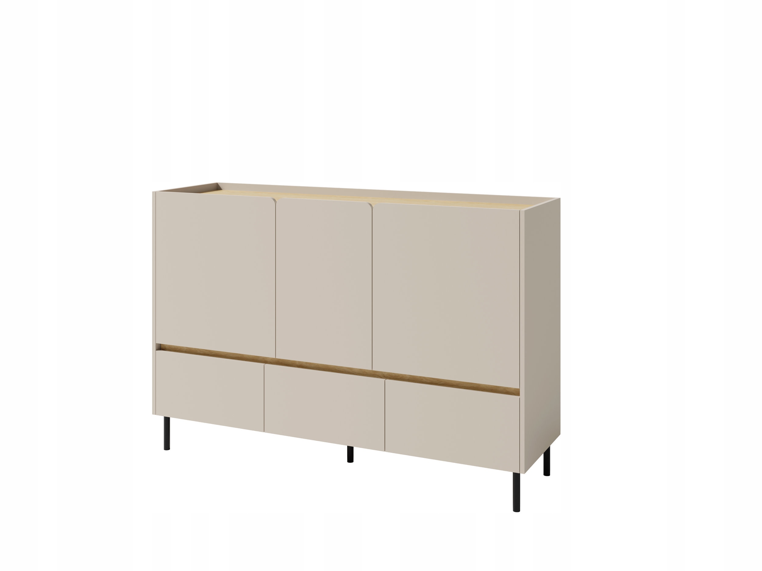 Komoda Muro 150 cm do obývacího pokoje Ložnice Odstíny béžové