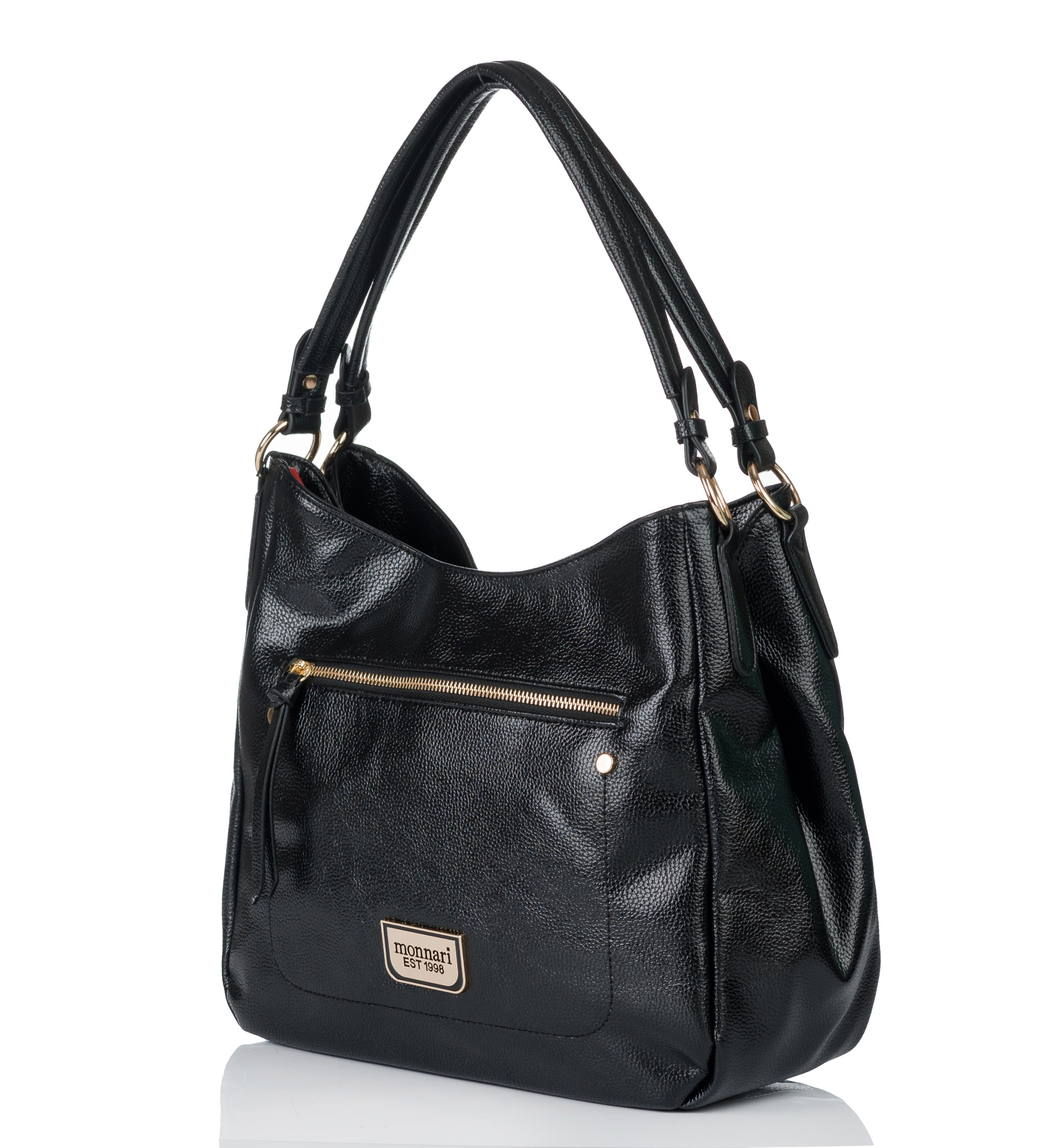 Torebka MONNARI SHOPPER Listonoszka Worek NA RAMIĘ Czarna PASEK Premium Kod producenta BAG2620-m20