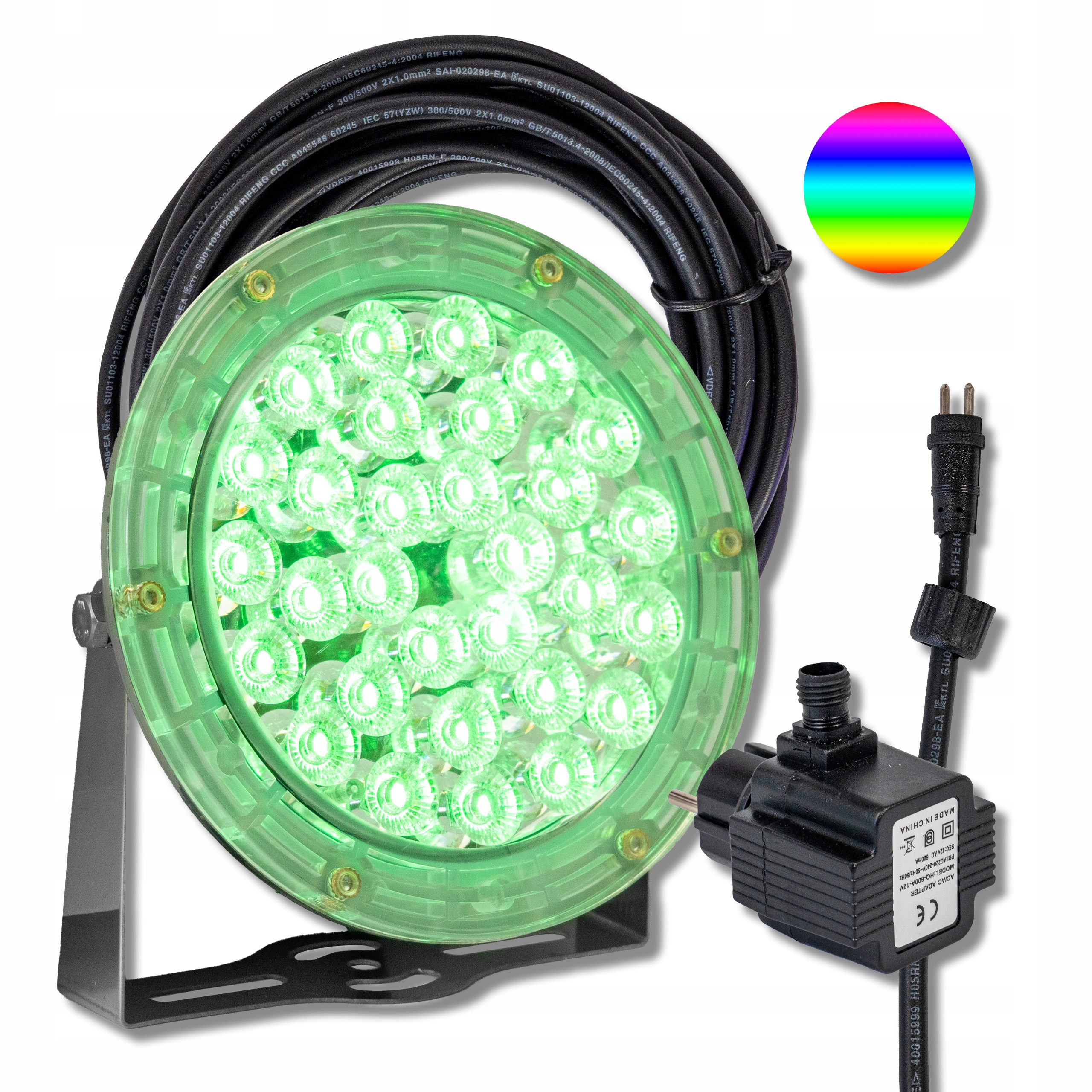 Lampa Led Reflektor do oczka wodnego ogrodu HQ-T6 Rgb 6W kolorowy podwodny