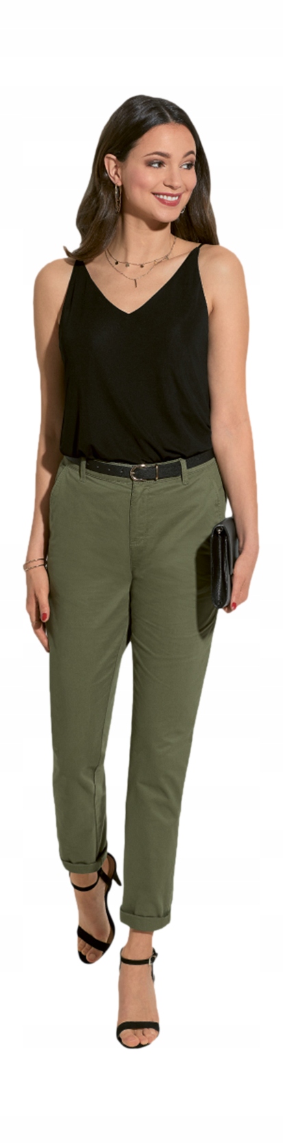 

Spodnie Damskie bawełna modne Khaki *M