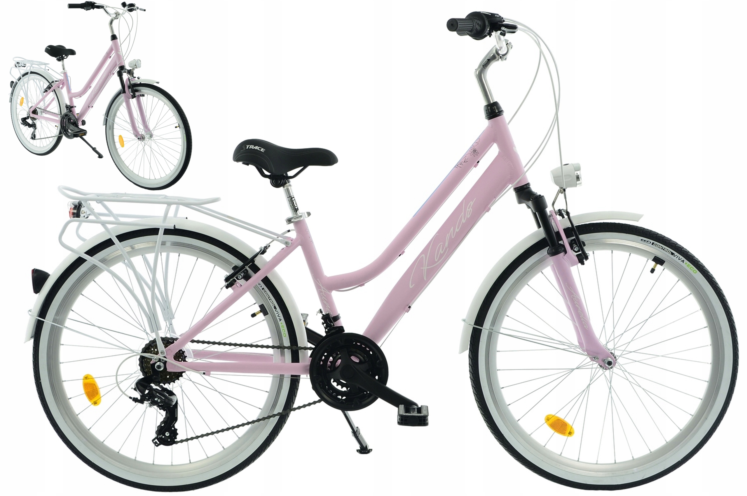 Rower Miejski 26" Kands Aurelia rama 15" różowy R25