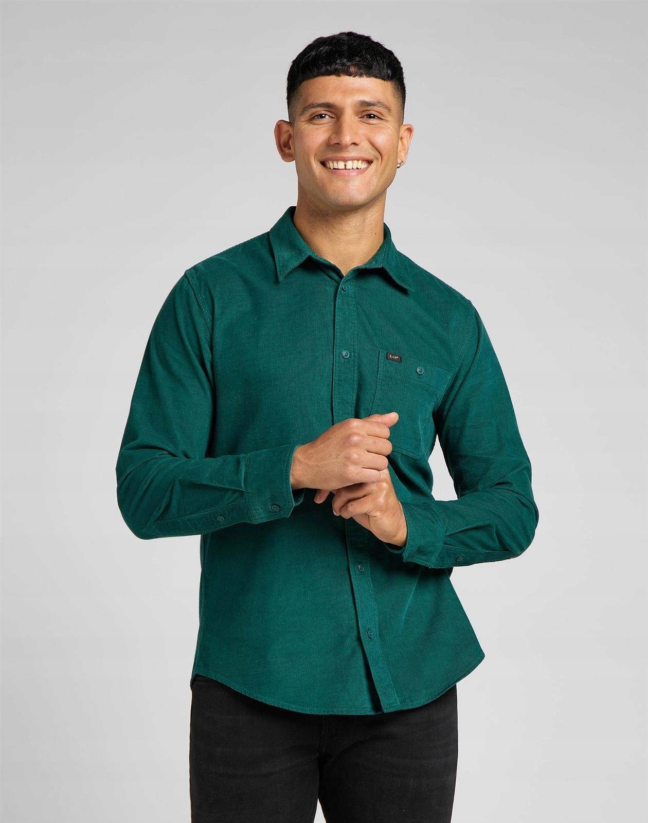 Pánská košile Lee Leesure Shirt Esmeralda L66NMR96 5XL
