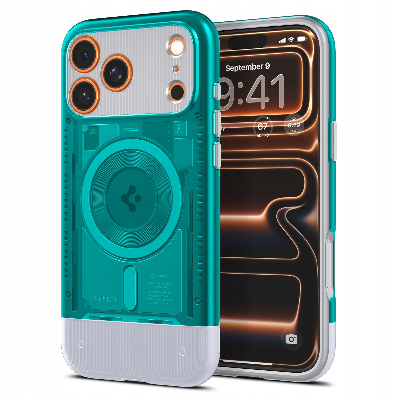 Etui do iPhone 17 Pro Max, Spigen Classic C1 Mag, retro case do MagSafe