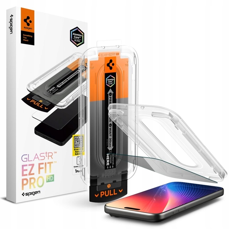 Spigen GLAS.tR Ez Fit Pro Privacy szkło hartowane iPhone 17/17 Pro/16 Pro