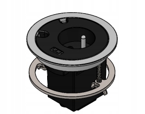 Zásuvka schovaná do Usb desky, Mediaport Gotessons Grommet