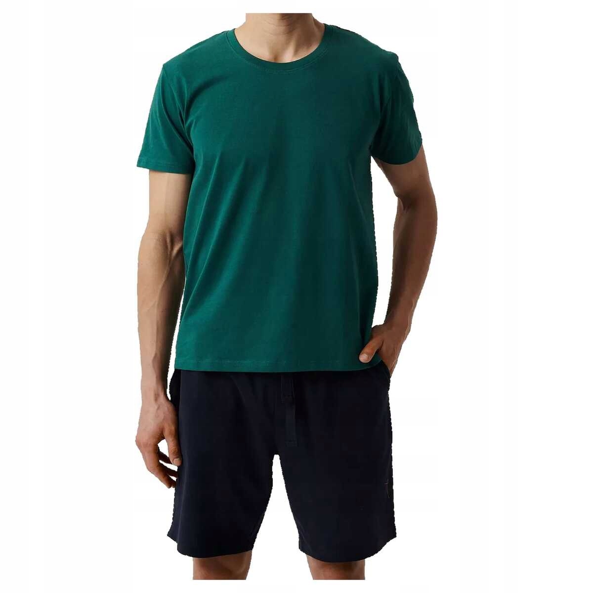 Atlantic Pánské bavlněné pyžamo s krátkým rukávem, pohodlné, velikost 379, velikost 2XL