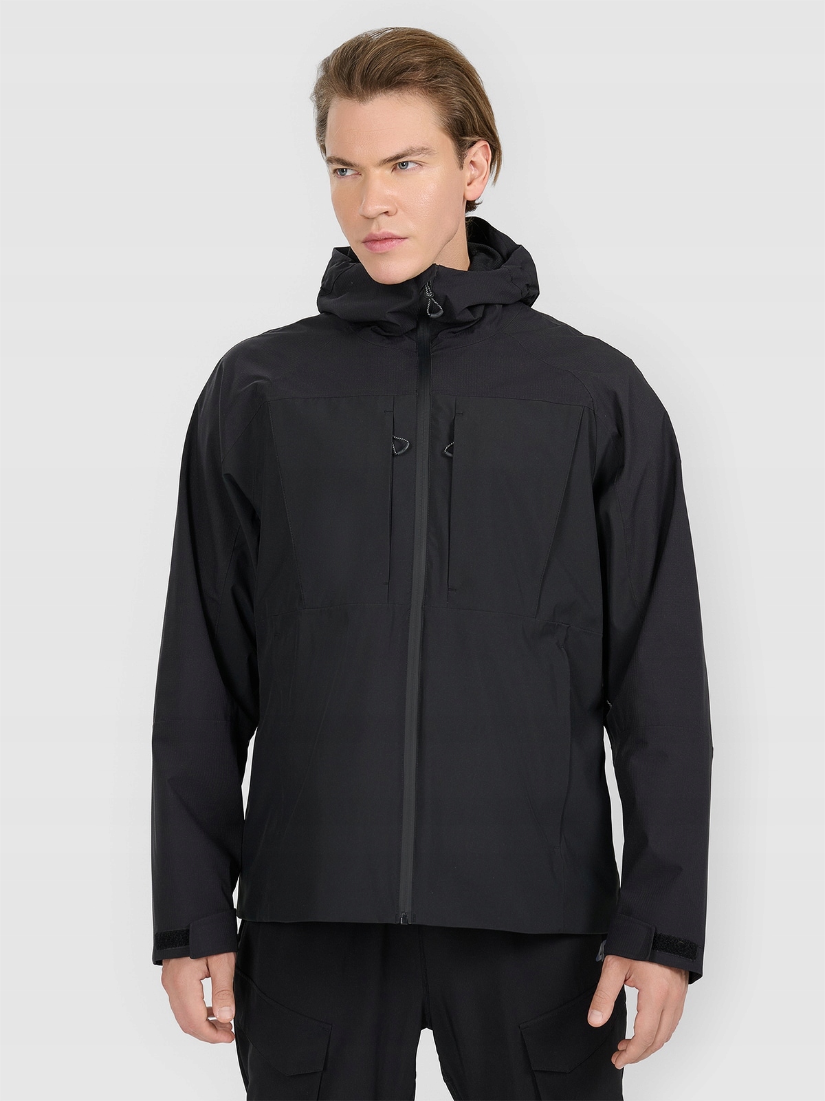 4F Pánská trekingová bunda černá 3XL