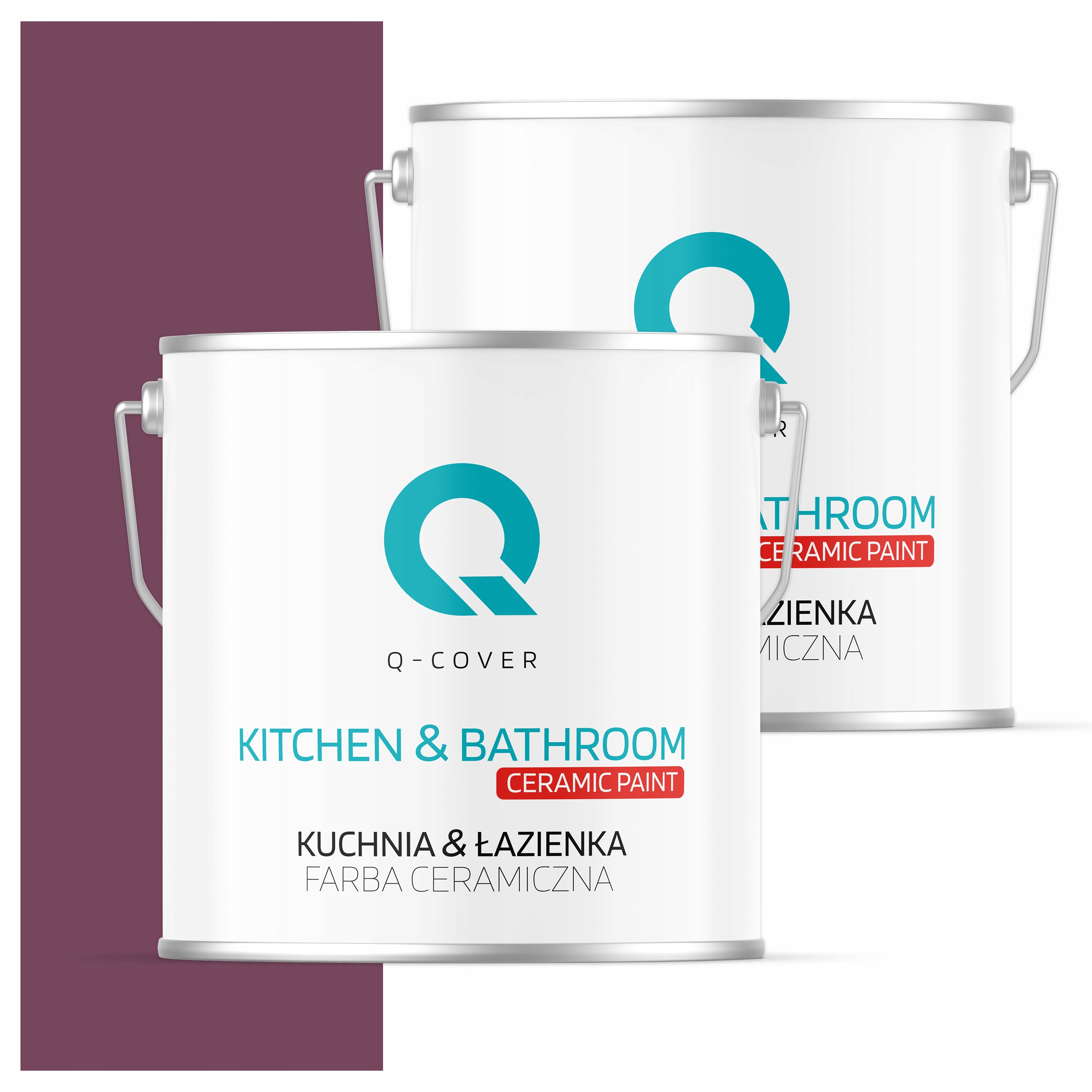 Farba do kuchyne a kúpeľne Umývateľná 5L Hlboká matná farba Bordová H2809