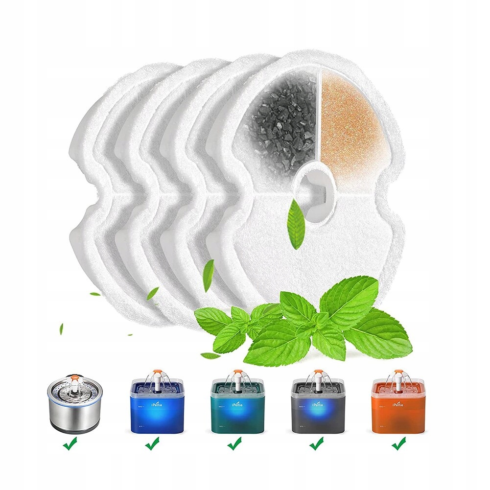 4/8pcs Replacement Fountain Filter for Pet Cat Dog