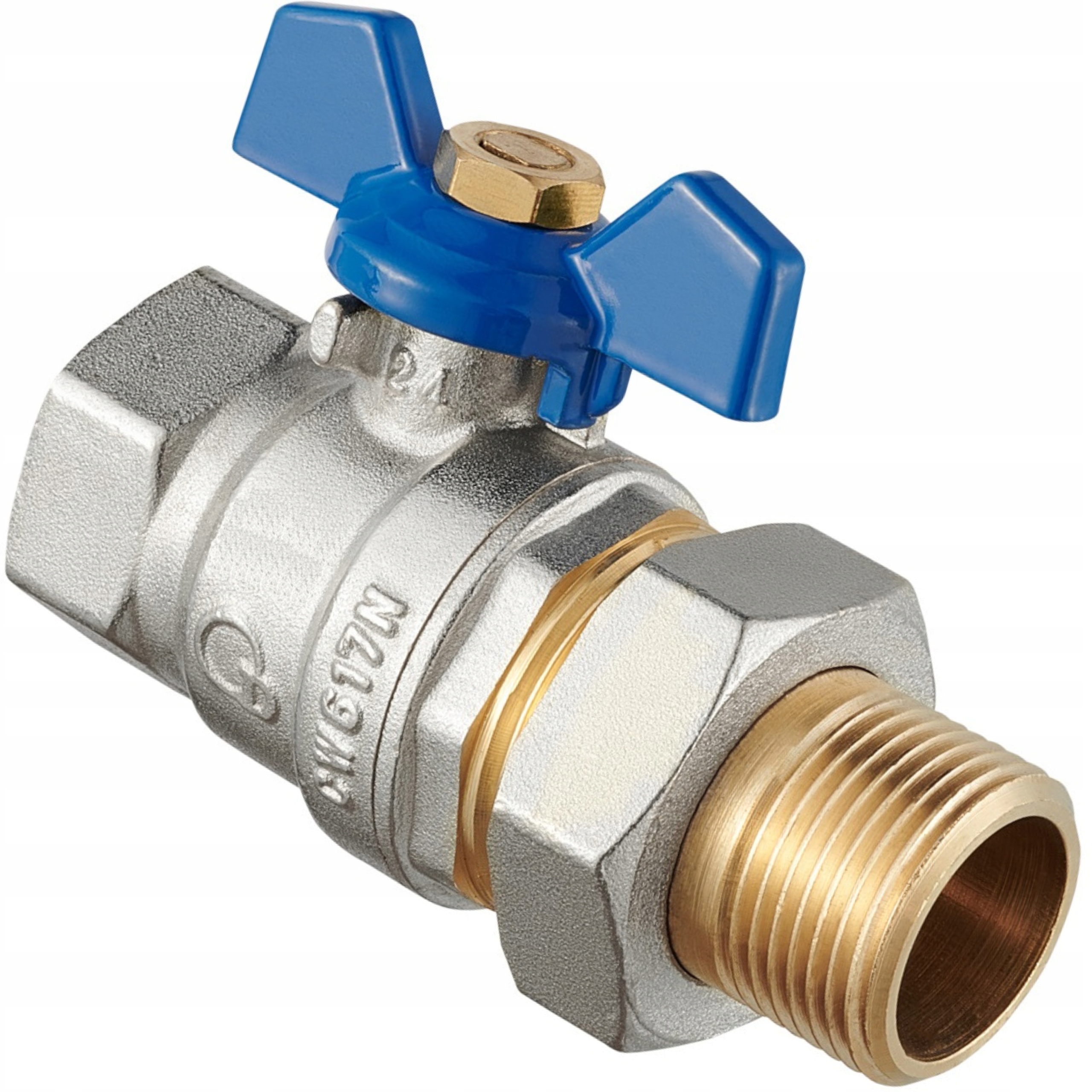 ZAWÓR KULOWY MOTYLEK 1" ZE ŚRUBUNKIEM I DŁAWICĄ PREMIUM