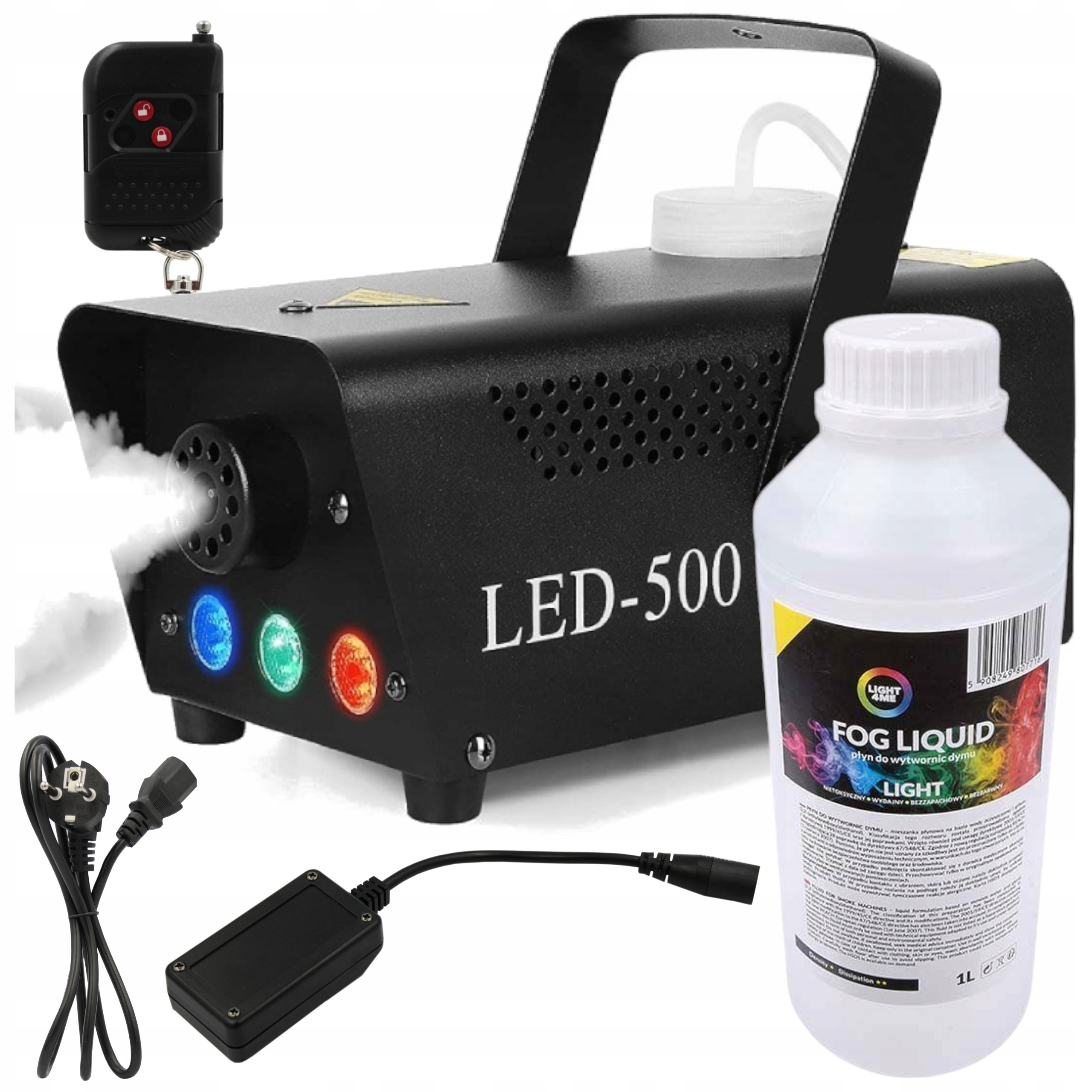Výrobník Generátoru Kouře Kouřová Odměrka Dálkové Ovládání Mini Led 500V 3V1 Párty Kapalina 1L