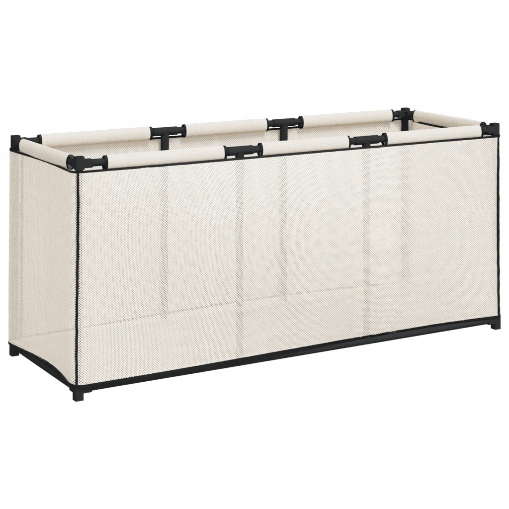 Levně vidaXL Úložný box, krémový, 105x34,5x45, látka