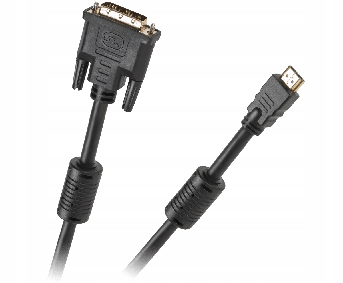 Kabel wtyk DVI - HDMI 10m dekoder TV laptop (2051)