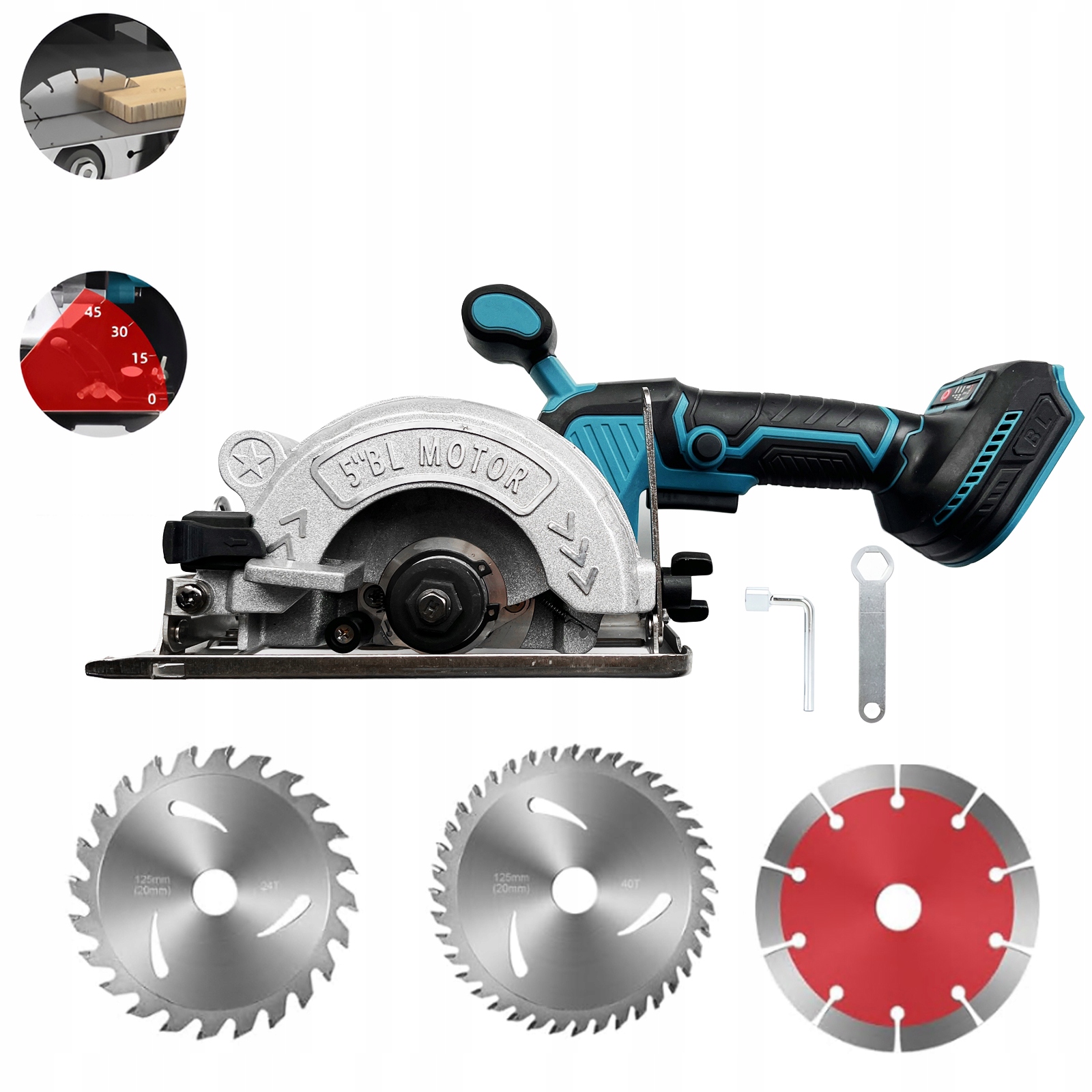 Pilarka Tarczowa Ręczna Przecinarka Piła Akumulatorowa 125MM do Makita 18V