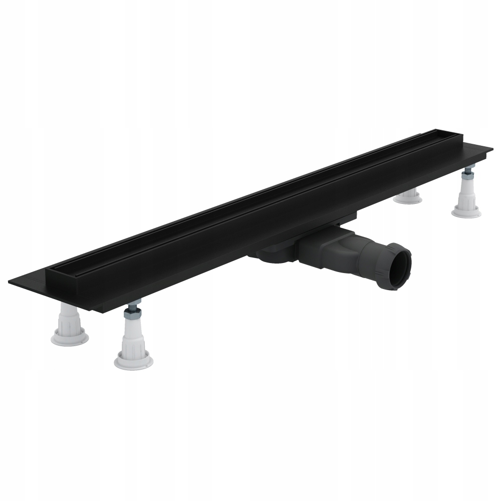 Lineární odtok Slight Line Low Černý 100 x 3,5 cm s maskovacím krytem