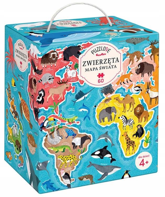 

Czuczu Puzzle Puzzlove Zwierzęta Mapa Świata 60 El
