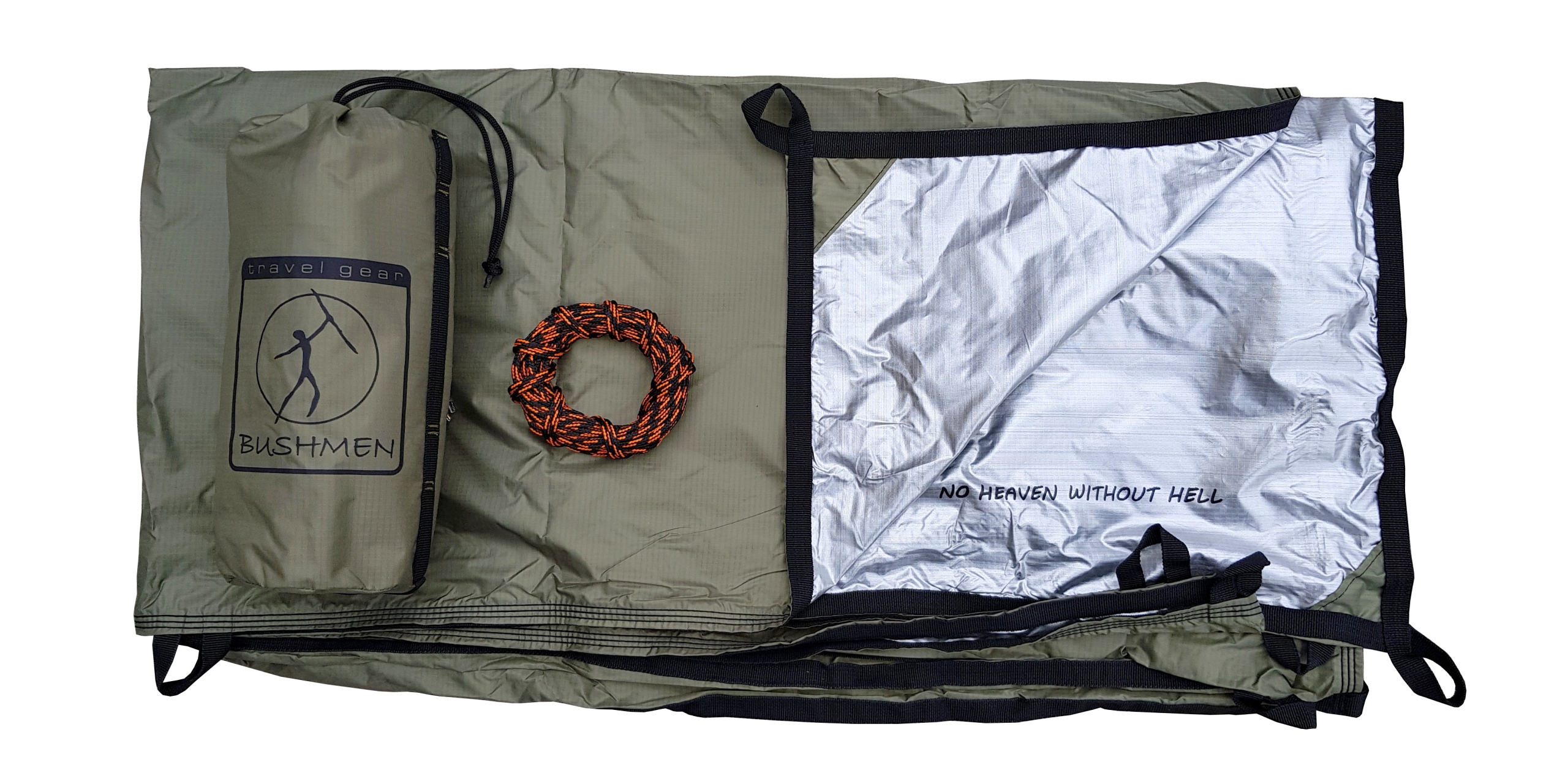 Płachta survivalowa Bushmen ThermoTarp 3x3m Tarp plandeka przykrycie lasu