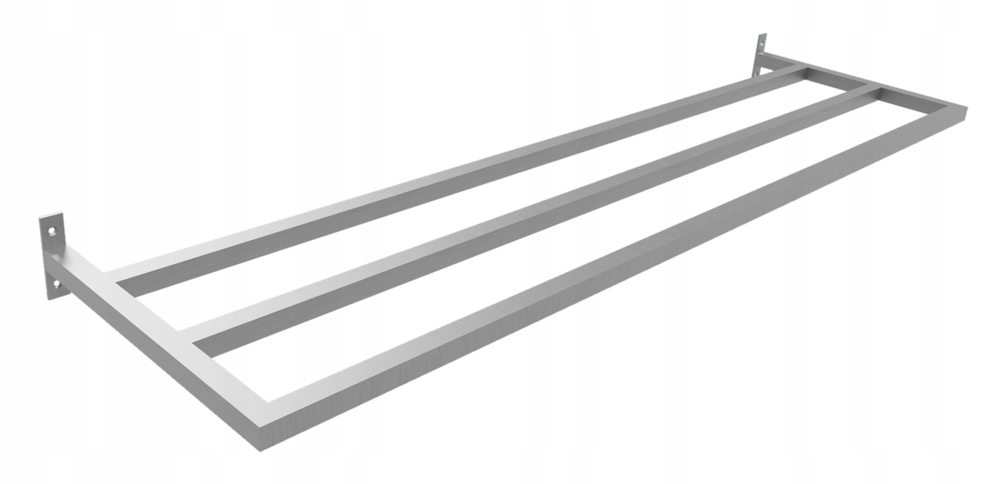 Polička regál na topánky závesná loft Nerezová 75 cm