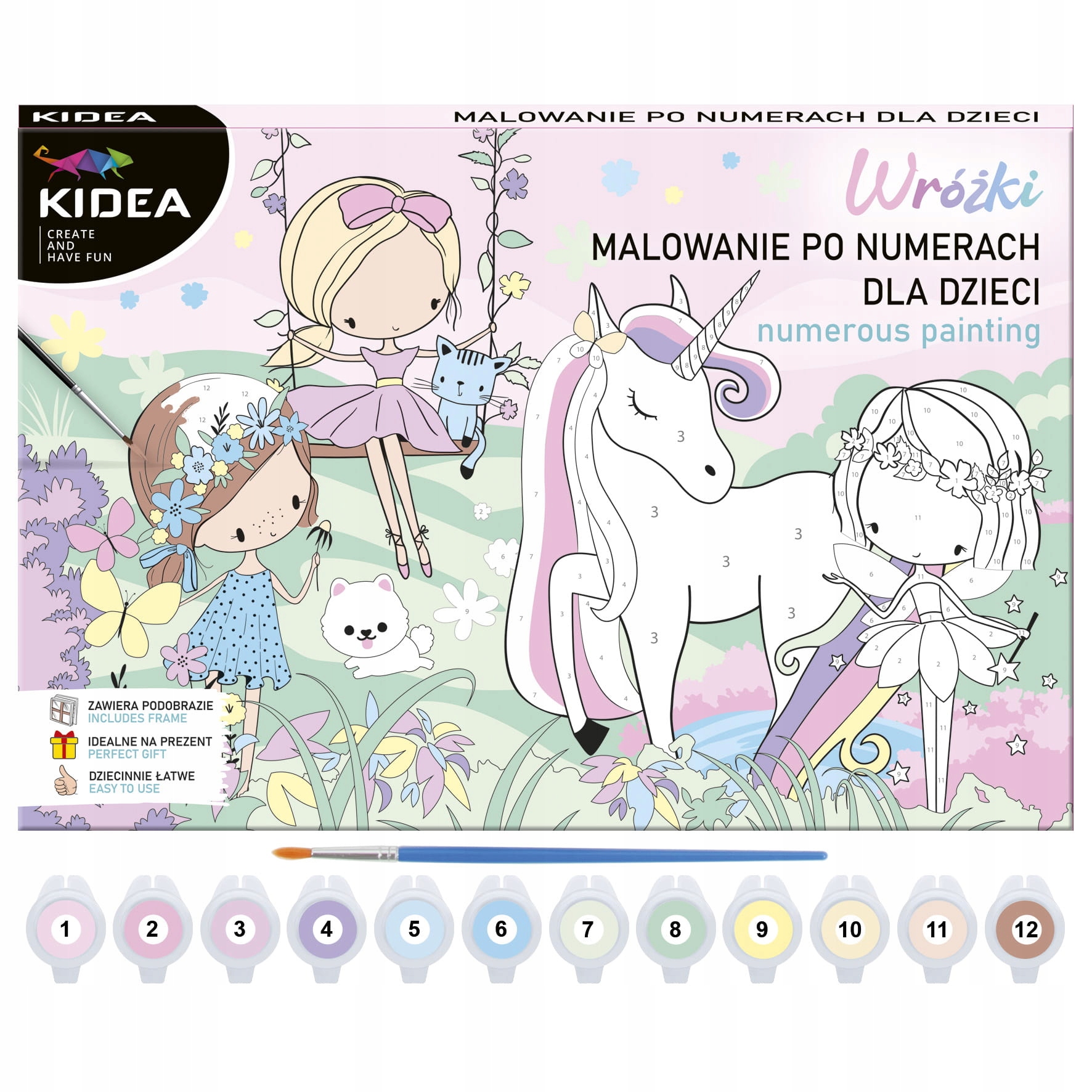 

Kidea malowanie po numerach dla dzieci Wróżki