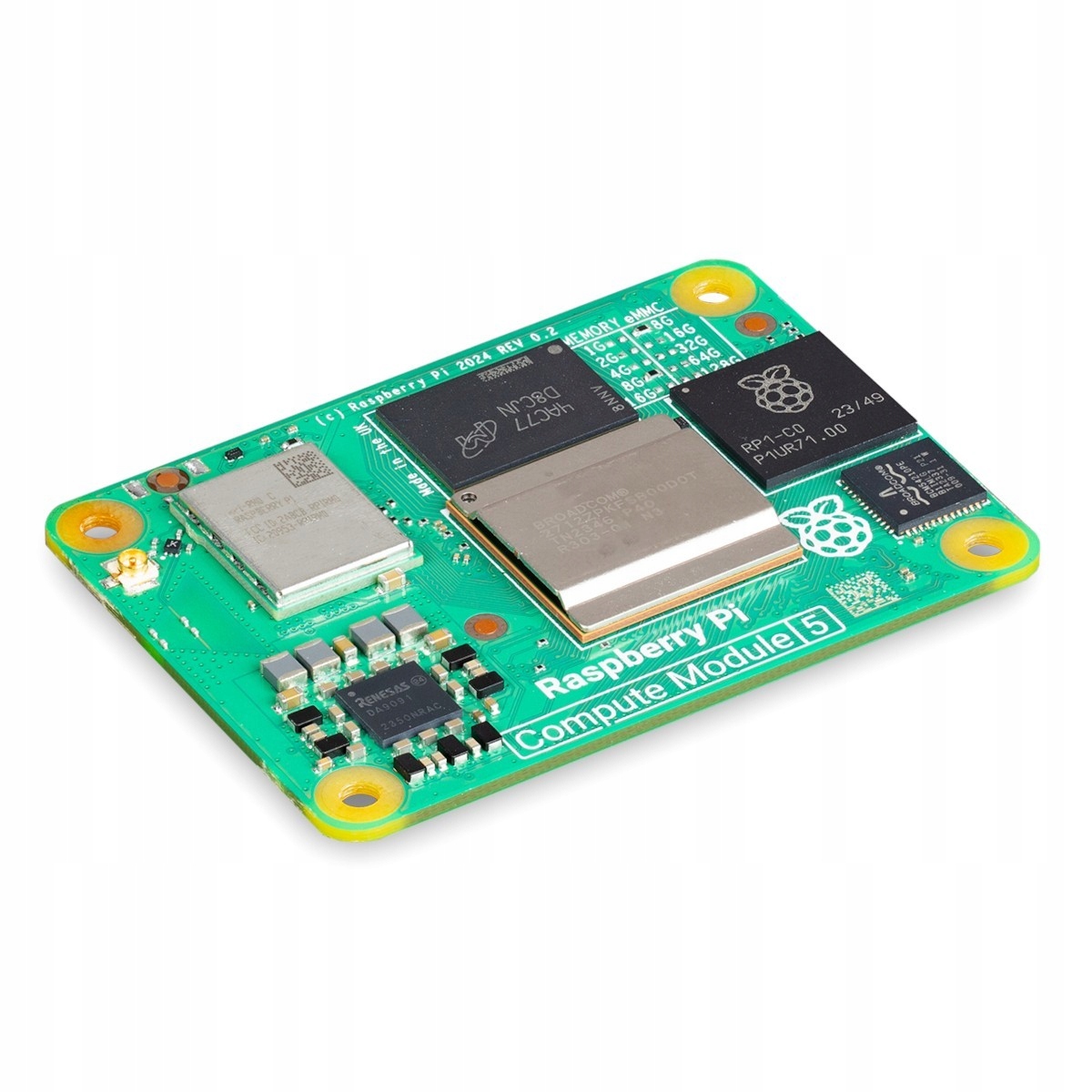 CM5102032 - Raspberry Pi Compute module 5 - 2,4GHz 2GB RAM 32GB eMMC WiFi/B