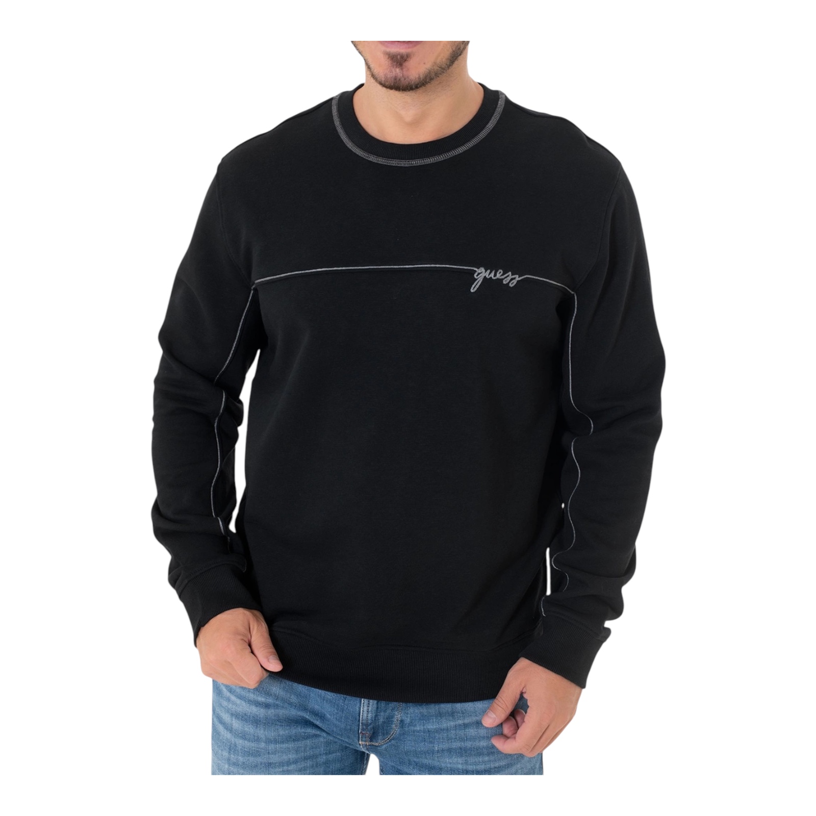 Pánská mikina Guess M4YQ01KC6W1 černá velikost XL