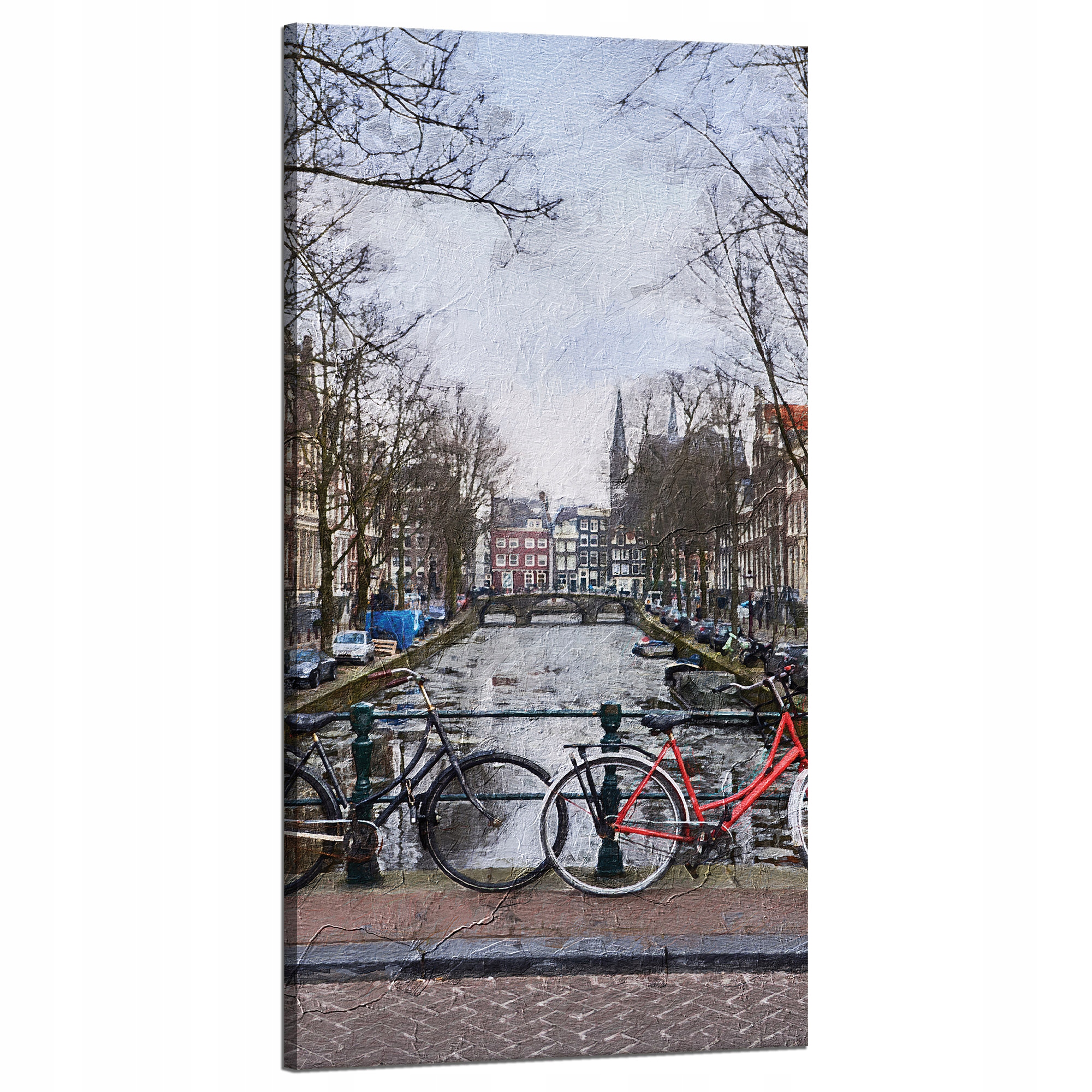 Obraz na plátně Jízdní kola na mostě Amsterdam 60x120 cm Ideální jako dárek