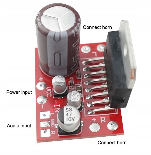 WZMACNIACZ STEREO 2X38W 9-17,5V TDA7379 Liczba elementów w zestawie 1 szt.