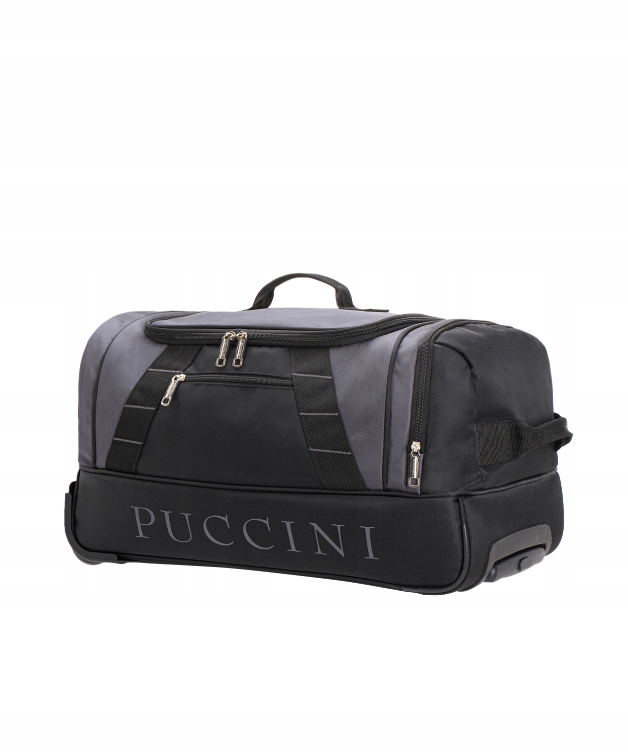 Torba Podróżna Na Kółkach ze Stelażem Średnia Puccini Czarna DM40315S-4