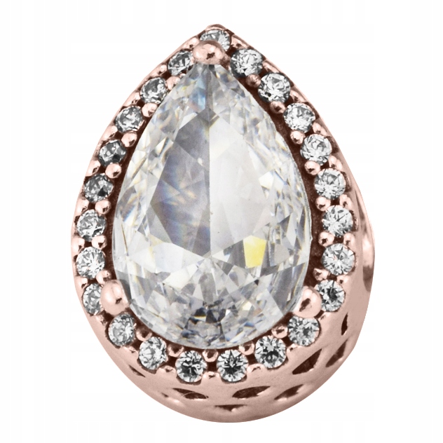 Přívěsek Slza Kapka Zirkon růžové zlato stříbro 925