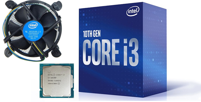

Intel Core i3-10100F 4.30GHz 6MB Chłodzenie S.1200