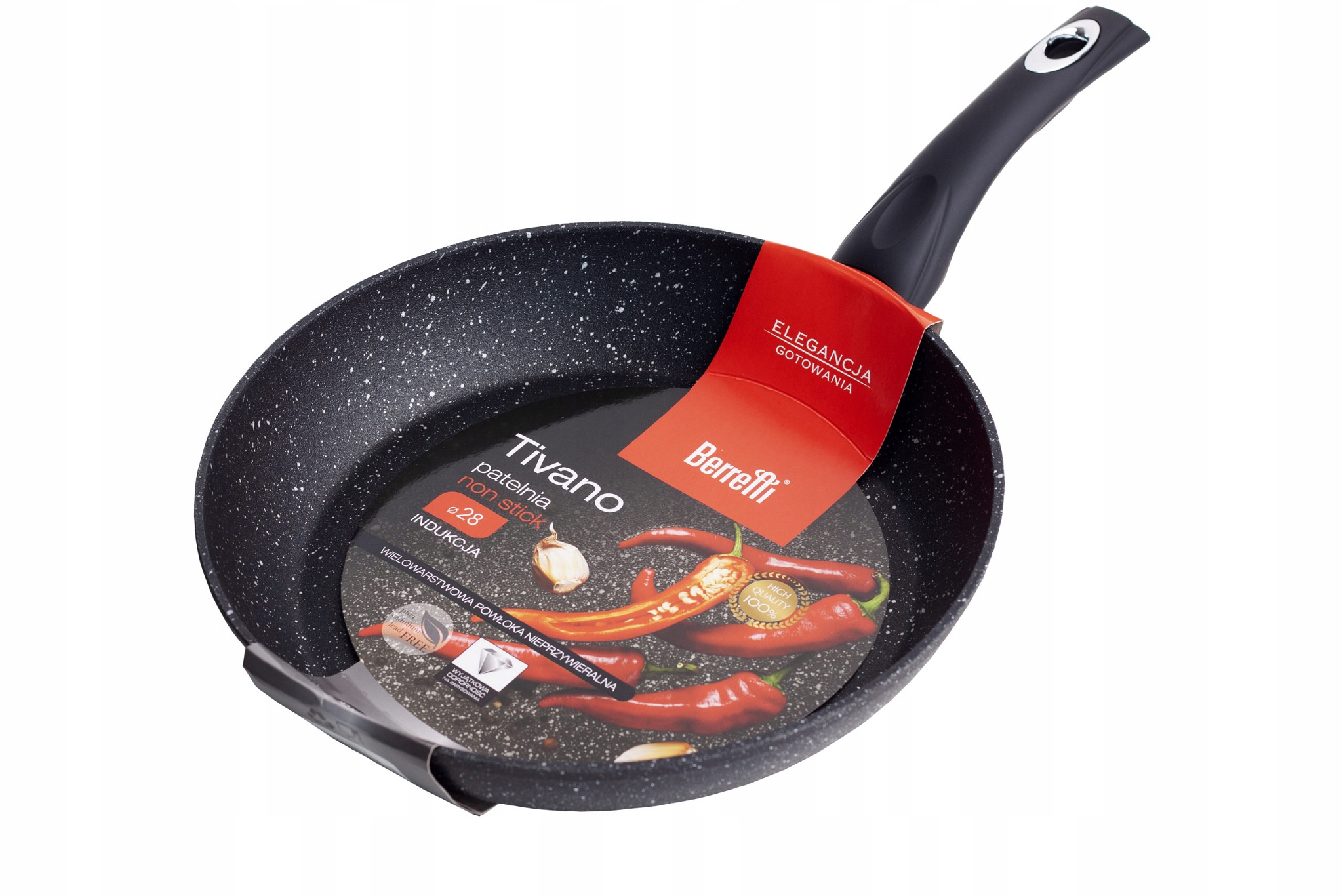 

Patelnia Indukcja Gaz Czarny Marmur Non Stick 28cm
