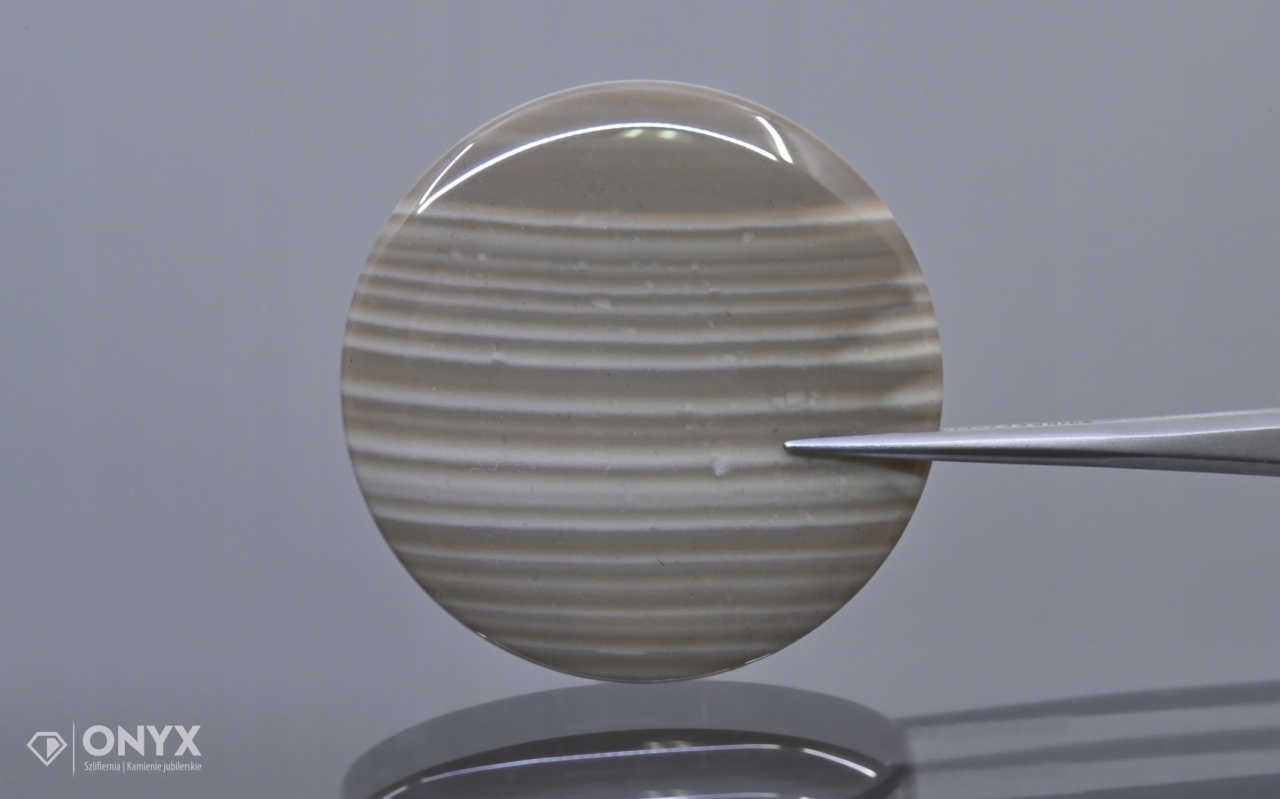 Křemík pruhovaný kabošon kulatý fi 35 mm
