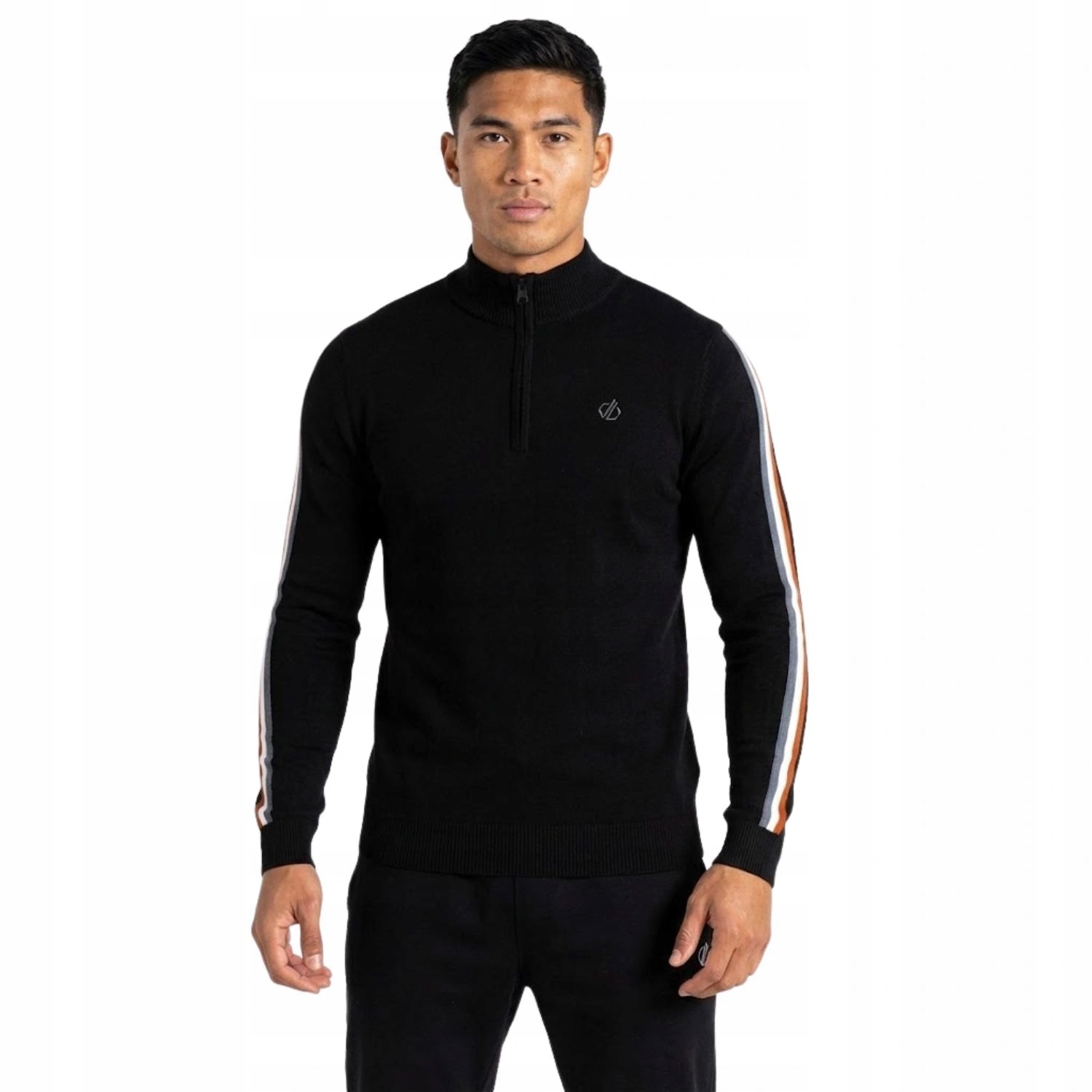 Pánský svetr DARE2B Dutiful II černý klasický sportovní zip 1/2 vel. XXL