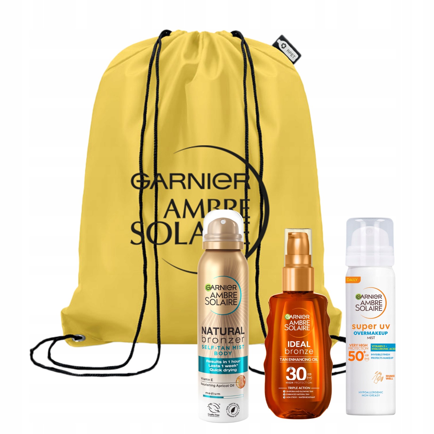 Zestaw Garnier Ambre Solaire Balsam do Ciała Bronzer SPF30 Mgiełka +Prezent