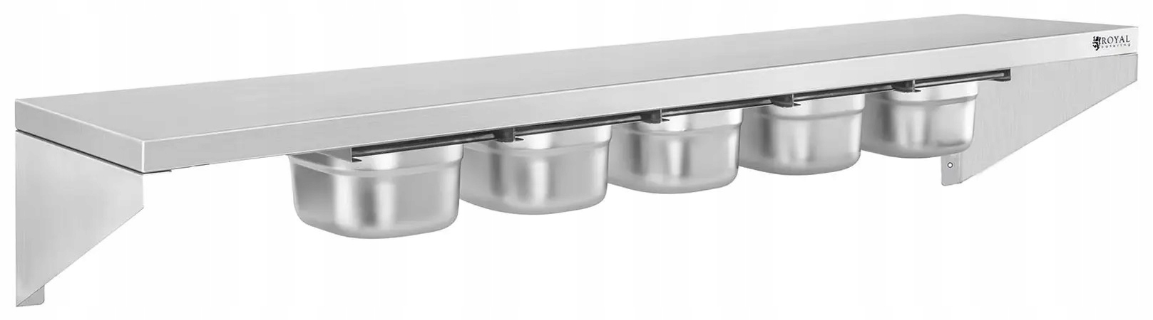 Półka wisząca ścienna 120 cm 5x GN 1/6 Royal Catering RCWR-5 10010365