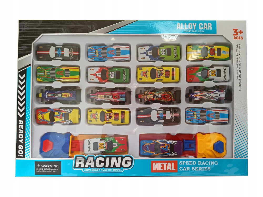 

Zestaw Samochody Resoraki 18szt 2 Wyrzutnie 024